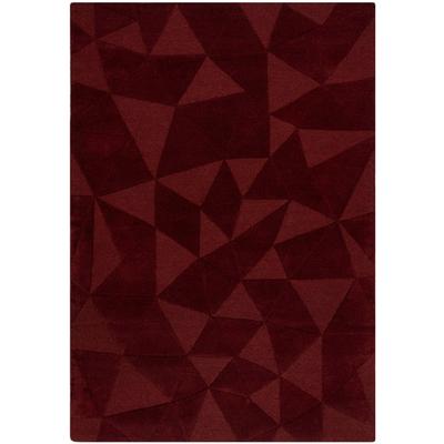 Wollteppich FLAIR RUGS "Shard", rot, B:160cm H:10mm L:160cm, Wolle, Teppiche, Geometrischer Teppich aus Scherbenwolle Image