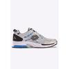 Sneaker LOTTO, Gr. 45, silber (silber, blau), Textil, Synthetik, sportlich, Schuhe