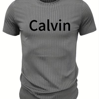 TEMU 's Summer Round Neck Short Sleeve T-shirt With Letter Print, Comfortable And Breathable, Fashionable Youth Minimalist Style Image