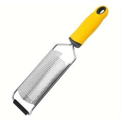 TEMU Cheese Grater With Ergonomic Black Handle - Wide Surface For Shredding Cheese, Chocolate, - Tool For Hard Cheeses & Ingredients, Cheese Slicer Image