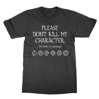 TEMU Kill My Character (points Grovelling) T-shirt Men's Fashion Tee, Stylish Tops For Outdoors And Casual Wear - 220g Image