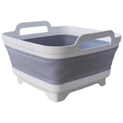 TEMU Collapsible Wash Basinwith Drain Plug, 2.4 Gallons Space-saving Camping Sink For Rv (gray) Image