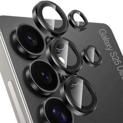 TEMU 2pcs 9d Rear Tempered Glass Titanium Alloy Camera Lens Protector Cap For For Galaxy S25 S24 S23 Phone Tempered Lens Film Phone Accessories Image