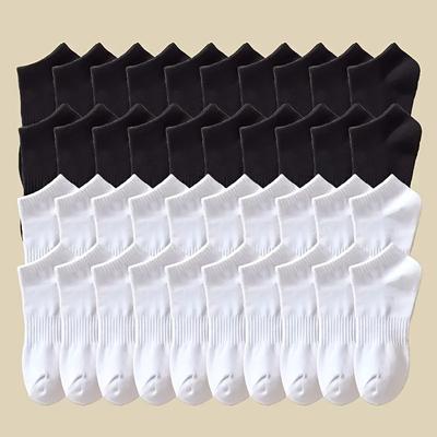 TEMU 10 Pairs To 20 Pairs Of Solid Color Breathable Soft And Comfortable Boat Socks Image