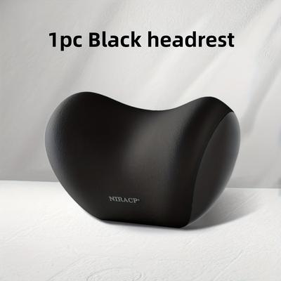 TEMU 1pc Car Neck Pillow Or Lumbar Support Memory Foam Auto Seat Backrest Driver Waist Cushion Headrest Design Image