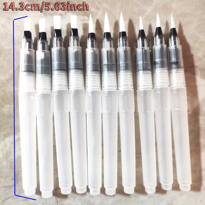 TEMU 10pcs Watercolor Pens, Pp Material, Ideal For Painting Techniques Image