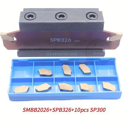 TEMU 1pc Smbb2026 + 1pc Spb326 + 10 Blade Combination Set, Carbide, Sturdy And Wear-resistant, Made Of Hard Alloy Material, Guaranteed By Our Own Factory Quality, For Cnc Image