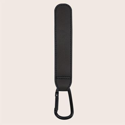 TEMU Universal Stroller Hook, Leather Hanging Organizer, For Stroller, With Bottle Bag, Diaper Storage, Mommy Tote, Shopping Bag, For 14+ Age Group Image