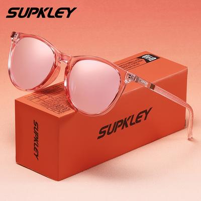 TEMU [sunglasses]supkley Stylish S' With Bright Colors, And Comfortable Pc Round Frames, Suitable For Daily Leisure , Unisex, The For Gifting . Image