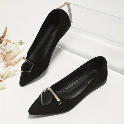 TEMU 's Pointed Toe , Decor On Shoes, Image