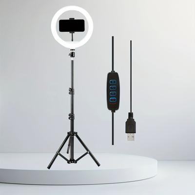TEMU 43-inch Floor Standing Frame With 10-inch , Adjustable Height, Usb Powered, For Live Streaming, Video Recording, And Photography, Laqiuiu Image