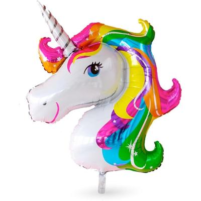 TEMU Tk Xxl Unicorn 110x85 Cm Foil Balloon Helium Balloon Air Balloon Unicorn, Reusable , Ideal For Parties , Perfect Gift For Kids Image