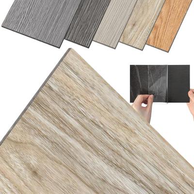 TEMU Pvc Floor Covering Self-adhesive, Cuttable Tiles, For Bedroom, Kitchen, Living Room, Wood Grain Planks, Waterproof Floor Tiles, 18/36 Pieces, 2.51/5.02m², Model D Image