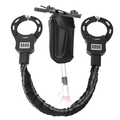TEMU E Scooter Lock With Portable 3l Storage Bag, Handcuff Lock For E-scooter With -, Total Length 91cm, Rubber Lock Sleeve To Prevent Scratches, Suitable For Electric Scooters, Bicycles Image