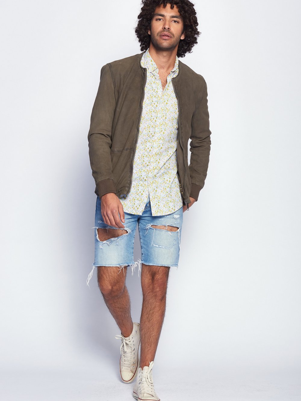 Maze Lederjacke Herren grün, M Image