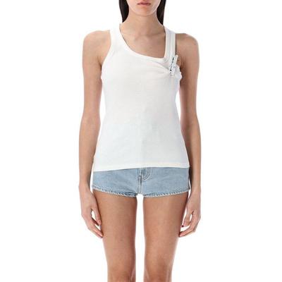 Washing Clip Rib Tank Top - Blue - Coperni Tops