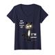 Damen My Cat Thinks I'm Cool Funny Gift for Pet Lover Humor Joke T-Shirt mit V-Ausschnitt