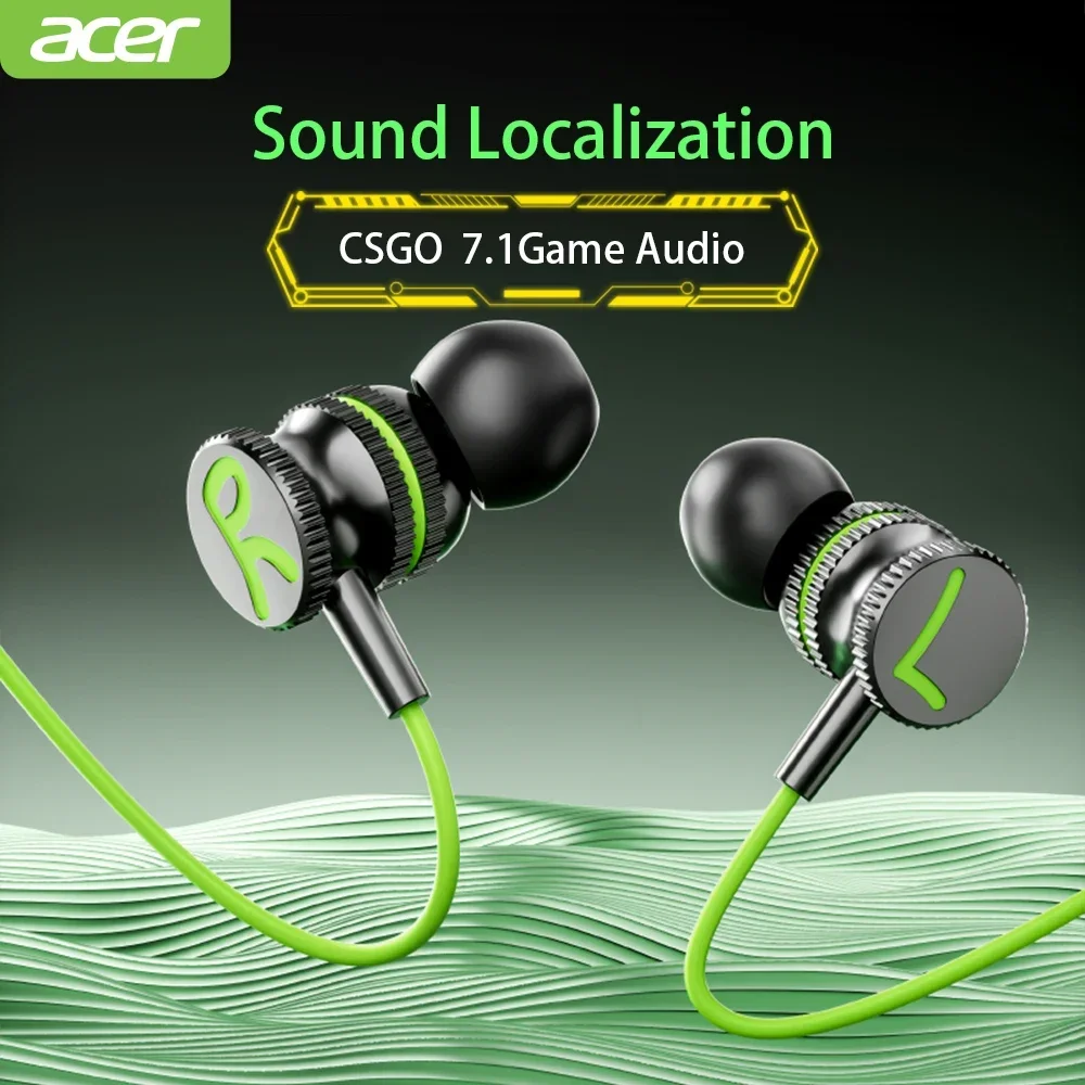 Acer 3,5 mm/Typ-C In-Ear-Kopfhörer, HiFi-Klangqualität mit Mikrofon, Typ C-Klinkenstecker, Original-Headset von hoher Qualität, Sport-Headset Image