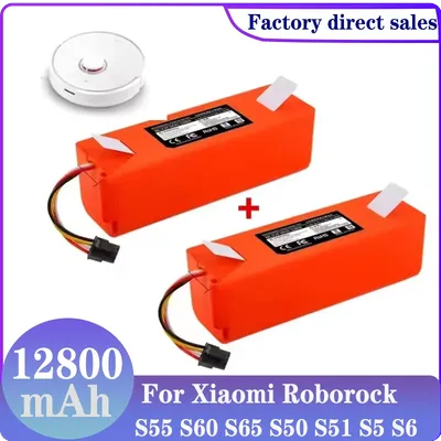 NEUE upgrade 14,4 V 12800 mAh Ersatz Batterie Für XiaoMi Roborock S6 S7 MaxV Q5 Q7 MAX Roboter Image