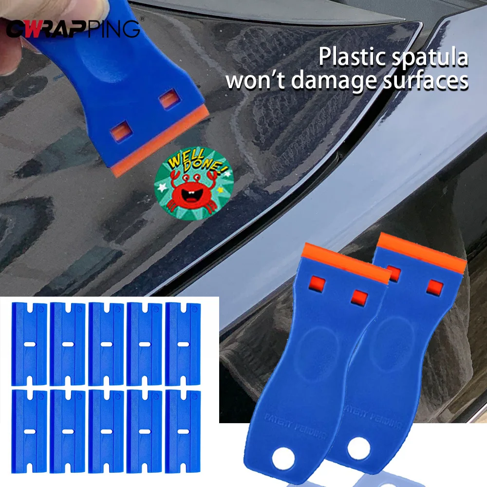Kunststoff Rasierklinge Schaber Auto Glas mit Klingen Fenster Kleber Entferner Fenster Glas Sauber Schaber Auto Vinyl Wrap Tools Kit Image