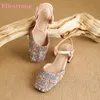2025 sommer Neue Süße Rosa Silber Frauen Slingback Sandalen High Heel Schule Dame Schuhe Plus Große