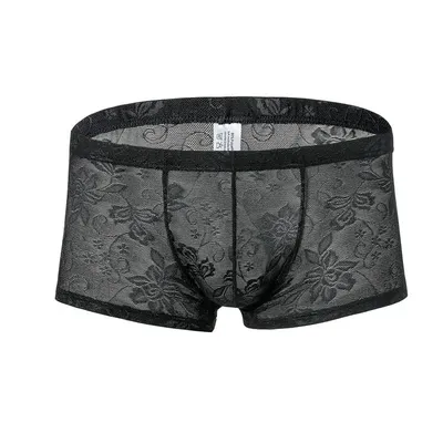 Einfache C504 Spitzenunterwäsche Herrenmode konvexe große Boxer atmungsaktive Herrenboxer Image