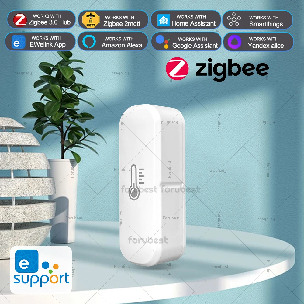 Smart Zigbee Temperatur- und Feuchtigkeitssensor Intelligentes Heimthermometer Hygrometer EWelink App-Monitor für Alexa Google Alice Image