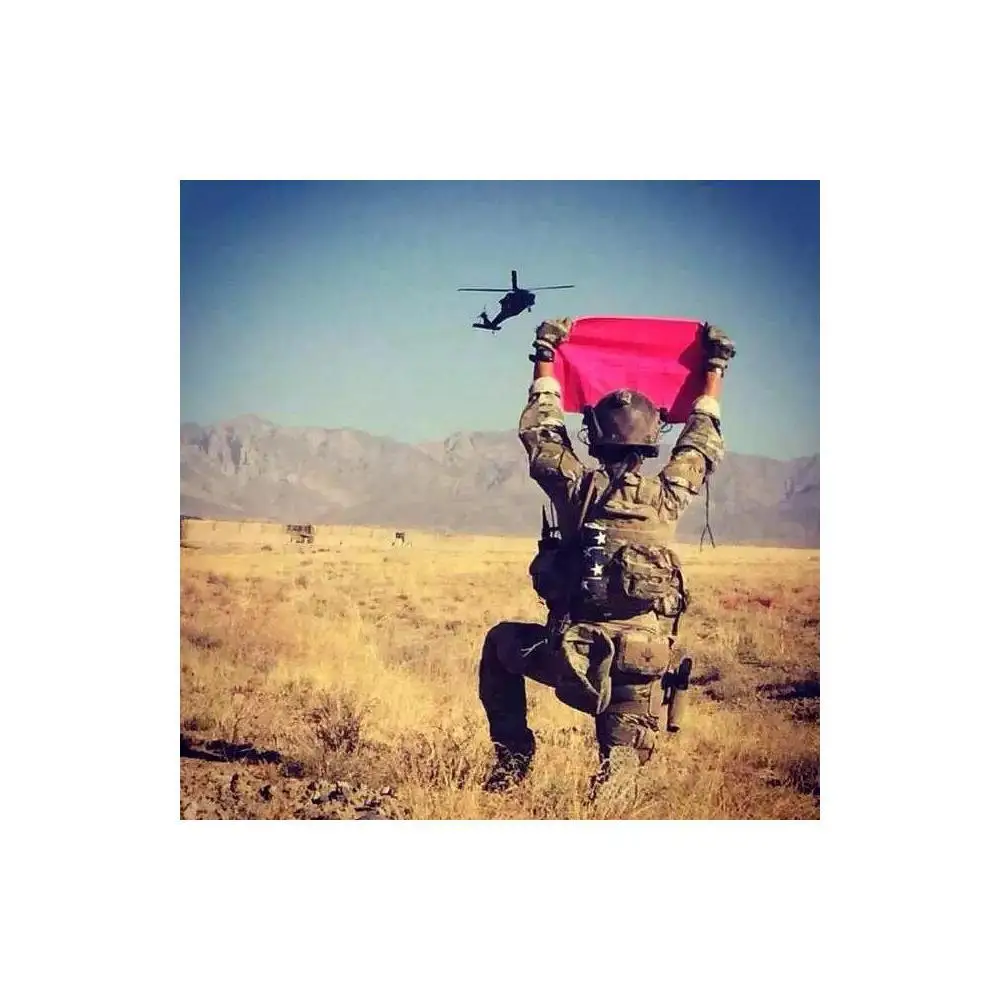 VS17 Doppelseitiges Signaltuch, Luftführung, Outdoor-Survival-Erkennung, Überlebensausrüstung Image