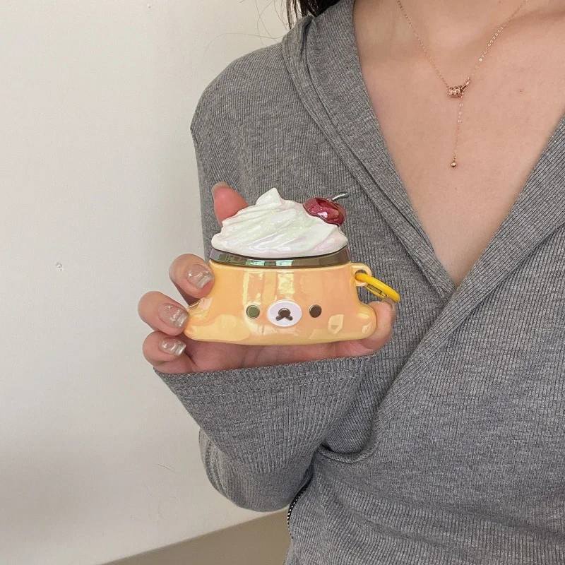 Laser Pudding Easy Bear Geeignet für iPhone Neue 4. Generation AirPods Bluetooth Wireless Kopfhörer Schutzhülle AirPods 1 2 Image