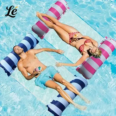 4-in-1 Water Hammock Recliner Inflatable Pool Floats Adult Party Party Water Rest Inflatable Pool Float Pool Floating Row
