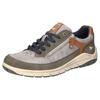 Sneaker MUSTANG SHOES, Herren, Gr. 45, grau (grau, braun), Lederimitat, kontrastfarbene Details, casual, Schuhe, Schnürschuh, Freizeitschuh mit Perforation