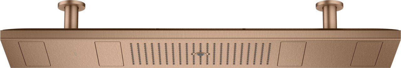 Hansgrohe Kopfbrause 1200 4jet Axor ShowerHeaven brushed red gold mit Lichtm.3500 K, 12427310 12427310 Image