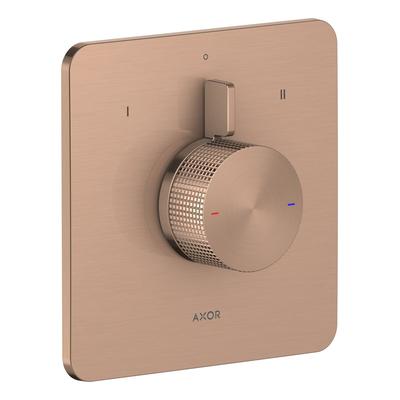 Hansgrohe Brausemischer Unterputz AXOR Citterio C 2 Verbraucher Cubic cut brushed red gold, 4945131 49451310 Image