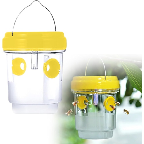 Wespenfallen zum Aufhängen im Freien, Solar-Bienenfalle für draußen, Hornissenfallen, Bienen- und Wespenfänger für den Garten