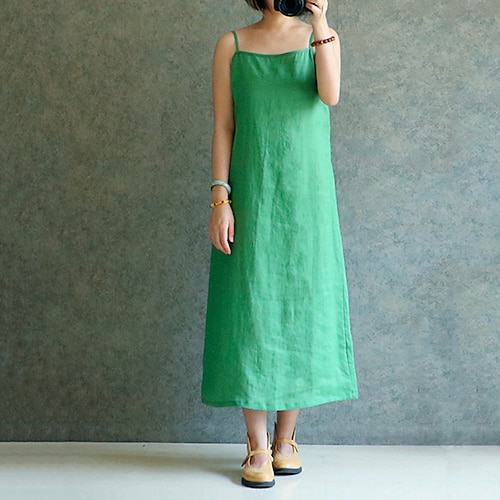 Damen Midikleid Baumwoll Mischung Shiftkleid Sommerkleid Unterkleid Klassisch Modern Täglich Ferien Ausgehen Normale Passform Einfach Ärmellos Spaghettiträger Weiß Rote Grün Sommer Image