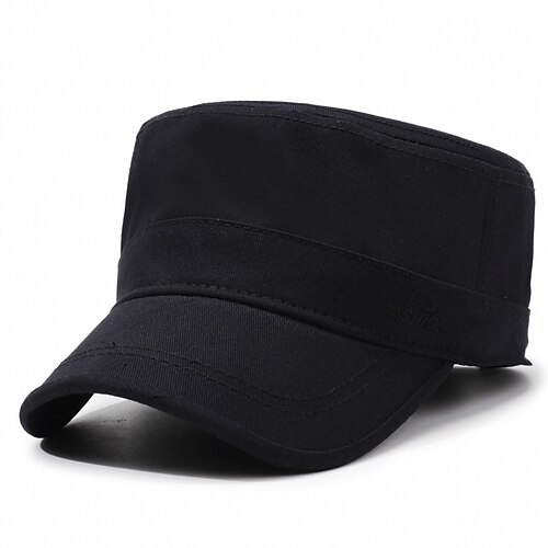 Herren Schiebermütze Sonnenhut Trucker-Kappe Schwarz Grün Polyester Mode Lässig Straße Täglich Tarnung Verstellbar Sonnenschutz Atmungsaktiv Image