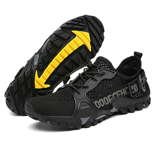 Herren Sneaker Upstream-Schuhe Canyoning PU Leder Netz Atmungsaktiv Bequem Rutschfest Schnürung Schwarz Dunkellila Blau Sommer Frühling Image