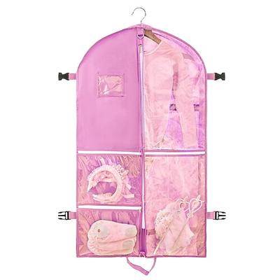 Kleidersack mit 4 Taschen und Schnallenriemen, 110 x 60 cm faltbare Vlies-Reisekleiderhülle mit Tragegriff, staubdichte Aufbewahrungstasche für Herrenmantel, Jacke, Kinderkleidung Image