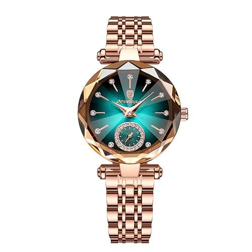 Damen Quarzuhr Armbanduhr Strass Armbanduhr Wasserdicht Dekoration Edelstahlband Beobachten
