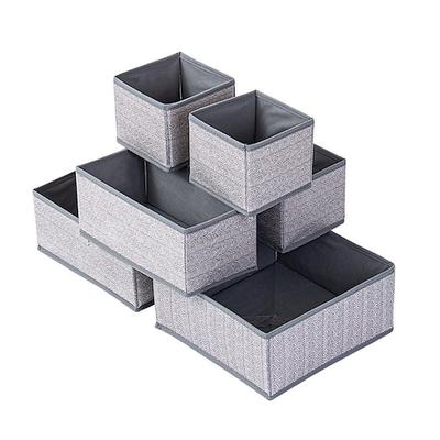 6er-Pack Socken- und Unterwäsche-Schubladen-Organizer, faltbare Aufbewahrungsbehälter, Haushaltskleidungs-Organizer, Mehrzweck-Aufbewahrungsbox für Spielzeug und sonstige Gegenstände Image