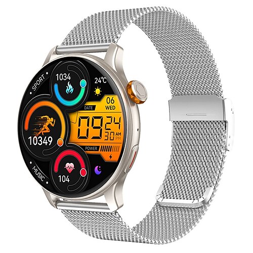 CY26 Smartwatch mit großem AMOLED Bildschirm HD Bluetooth-Anruf Sprachassistent – Fitness Tracker für Männer Frauen Image
