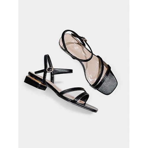 Flache Damensandalen in Nude-Optik mit schlichtem Riemchendesign – lässige flache Sandalen für den Alltag Image