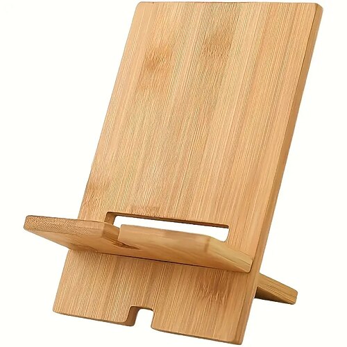 Holz Minimalisten Telefonhalter Universeller Clip-Ständer für Smartphones Büro Desktop Organisation und Ladestation