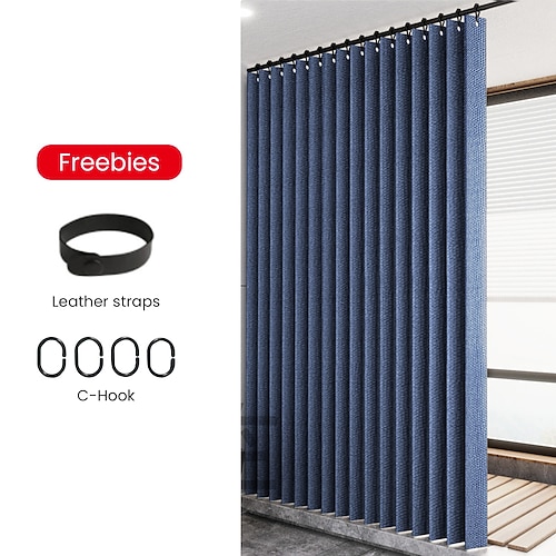 Badezimmer Duschvorhang 200cm hoch duschvorhang Raumteiler Vorhang faltbar wasserfest schimmelresistent Nordisch für trockene und nasse Trennung ohne Stoß oder Werkzeuge Image