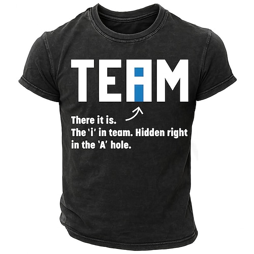 Männer Lustiges T-Shirt 'Ich' im Team ist im 'A' Loch - Perfekt für Büro Humor. Image