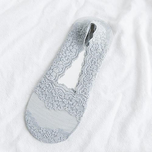 1 Paar Spitze unsichtbare Socken gemischte Farben unsichtbare florale Spitzen kurz geschnittene Knöchelsocken Damen Strümpfe Strumpfwaren