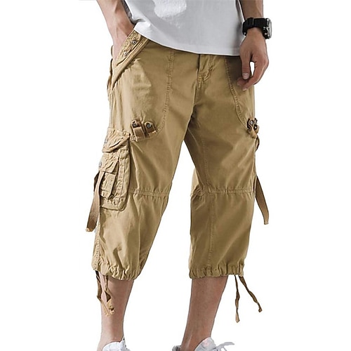 Herren Cargohosen Wanderhosen Taktische Hosen Militär Sommer Frühling Außen Normale Passform Schnelltrocknend Caprihose Dunkelgrau Schwarz Jagd Klettern Camping / Wandern / Höhlenforschung 29 30 31 Image
