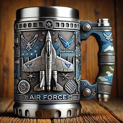 Gedenkbecher zum 250. Jahrestag der US-Armee, patriotisches Geschenk zum Unabhängigkeitstag am 4. Juli, Veteranentag für Männer, Sammlerbecher des US Marine Corps Image