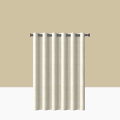 Dicker Leinenstoff Duschvorhang 240 m lang schwerer Luxus dekorativer Duschvorhang für Badezimmer und Badewannen klassisches Hotel-Spa-Qualitätsdesign wasserdicht waschbar Image