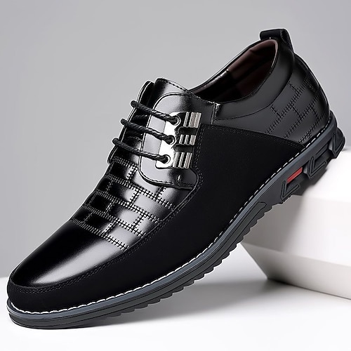 schwarz-weiße Herren-Sneaker aus Kunstleder mit sportlichem Design – bequemes und modisches Schuhwerk für entspannte Tage, Reisen und Wochenendausflüge Image